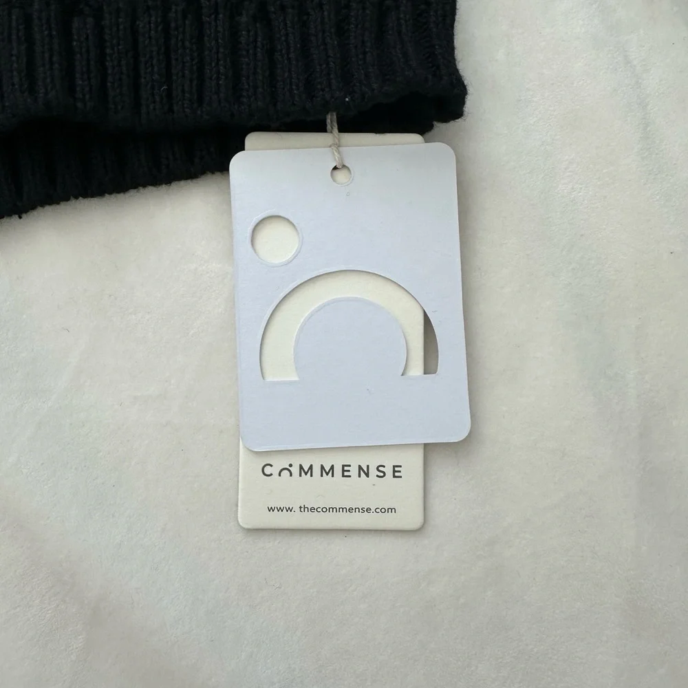 Commense Black Cable Knit Turtleneck Sweater - Picture 9 of 9